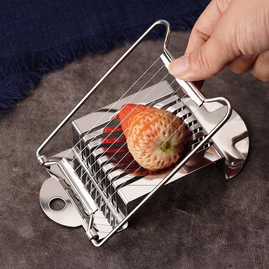 1PC household stainless steel egg slicer egg slicer multifunctional quick slicing egg ham split cutter sharp kitchen gadgets 2