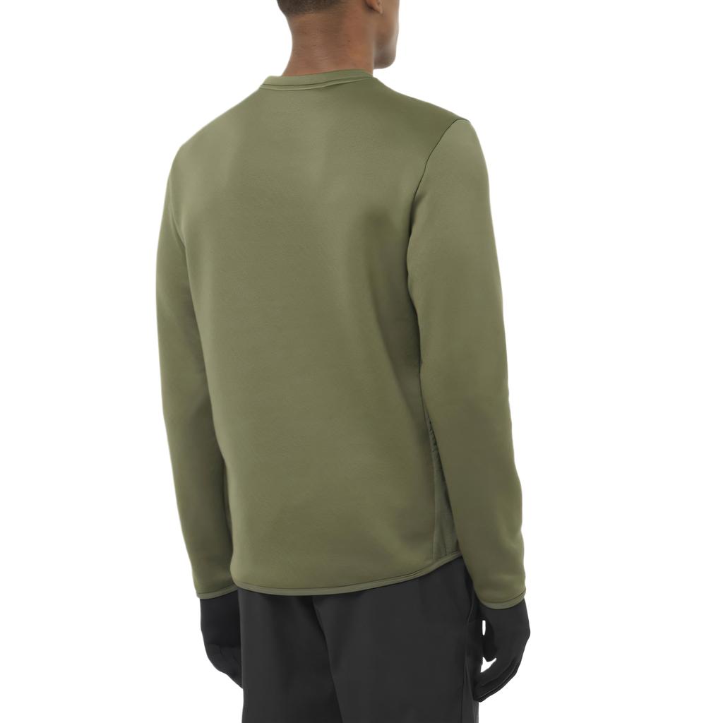 SALOMON Outline Warm Hybrid Crew Neck Solid Color Skin-Friendly Sweatshirt Men Sweatshirt C26091