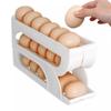 Automatische Scrollen Ei Rack Halter Lagerung Box Ei Korb Container Organizer Rolldown Kühlschrank Ei Spender Für Küche