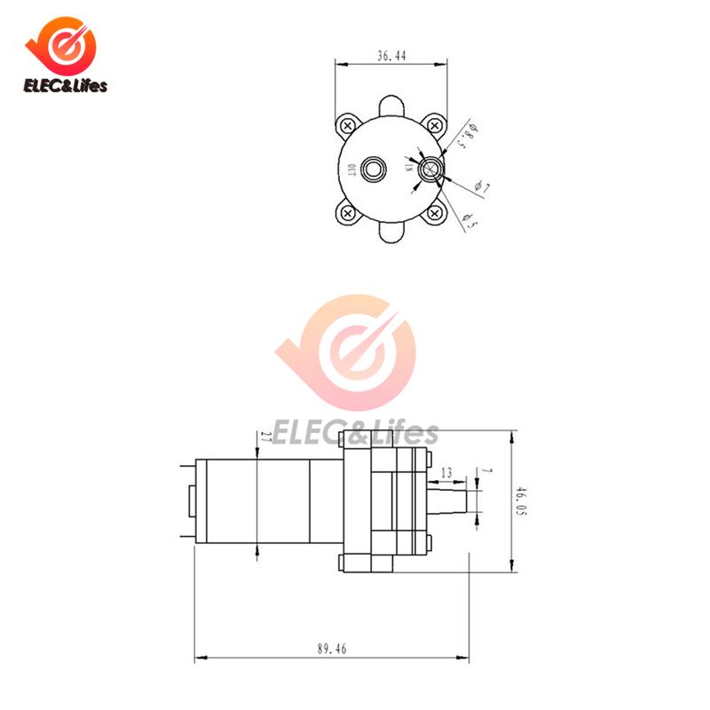 R385 Water Pump 12V Diaphragm Pump Pump 6V Small Miniature Water Pump Household Fish Tank Accessories Tea Set Water Pump