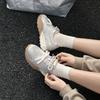 Leather women's spring new sports and leisure shoes retro thick baseplate shoes versatile and lightweight Forrest Gump shoes