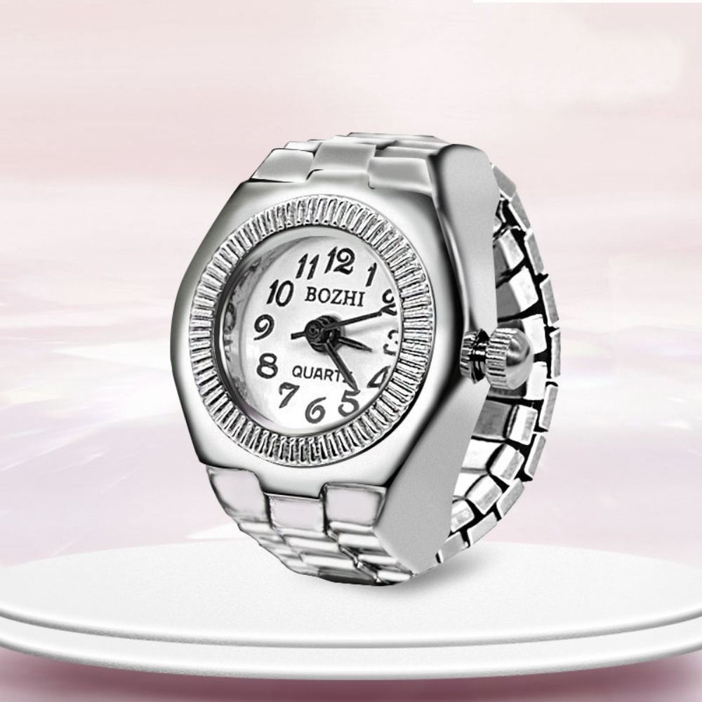 Mini Pierścionki Zegarkowe na Palec Stop Rzymski Kwarcowy Pierścionki Zegarkowe Zegarki Punk Pierścionki dla Pary