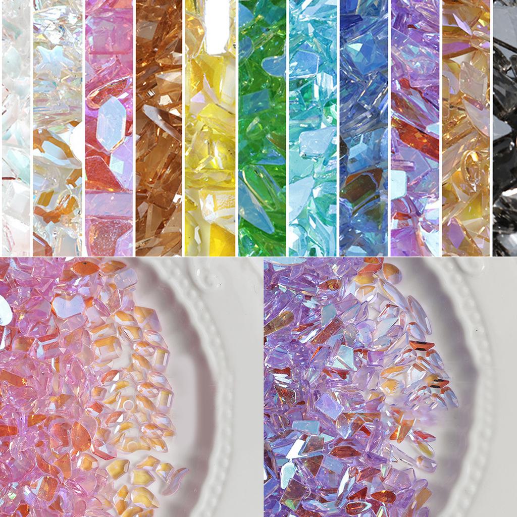 50Pcs Pointed Bottom Nail Rhinestones Mini Diamond Nail Charms 3D Crystal Gems Jewelry DIY Manicure Nail Decoration