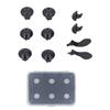 Metal Thumbsticks Stainless Steel Metal Replacement Joystick Thumb Sticks Buttons with Paddles for Edge Wireless
