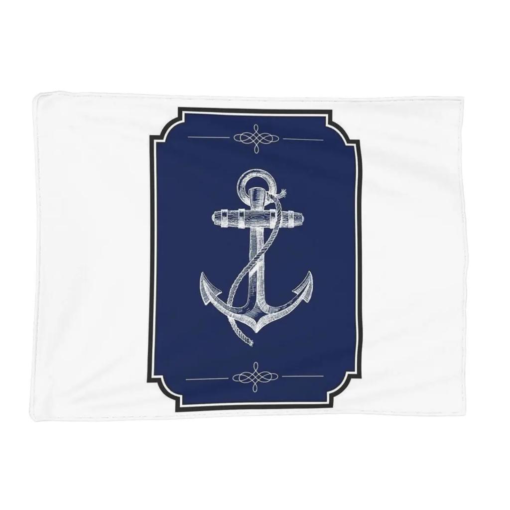 Nautical Skull Sailor Blanket Soft Warm Flannel Throw Blanket Cover for Bed Living room Picnic Travel Home Couch