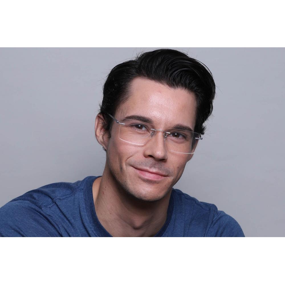 Rimless Rectangle Grey Smartbuy Collection Pedro Tt 131 M18 Fashion Unisex Eyeglasses