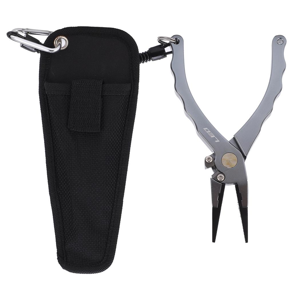 Fishing Pliers Aluminum Large Size Rustproof Fish Hook Remover with Storage Bag Lanyard Buckle for Fishing Line Cutting