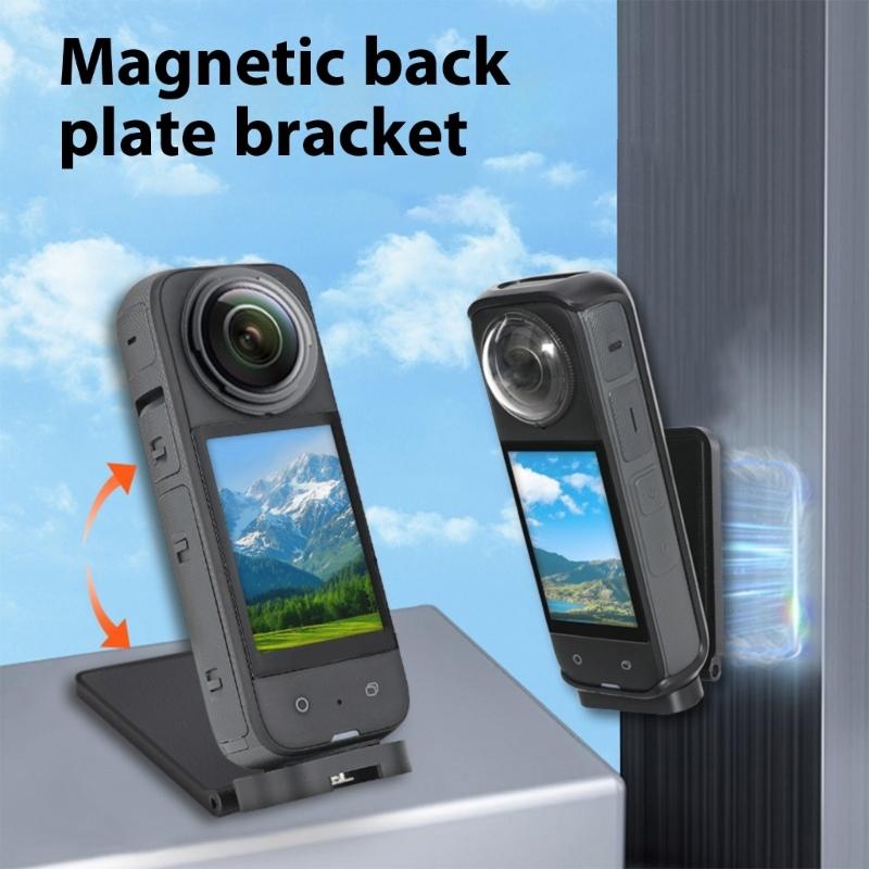 Adjustable Magnetic Mount Base For Action Cameras Slip Proof Lightweight Design Secure Metal Surfaces Attachment