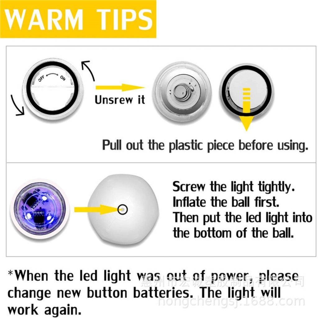 PVC Floating Inflatable Luminous Ball Outdoor Beach Courtyard Garden Entertainment Light Ball With Remote Control