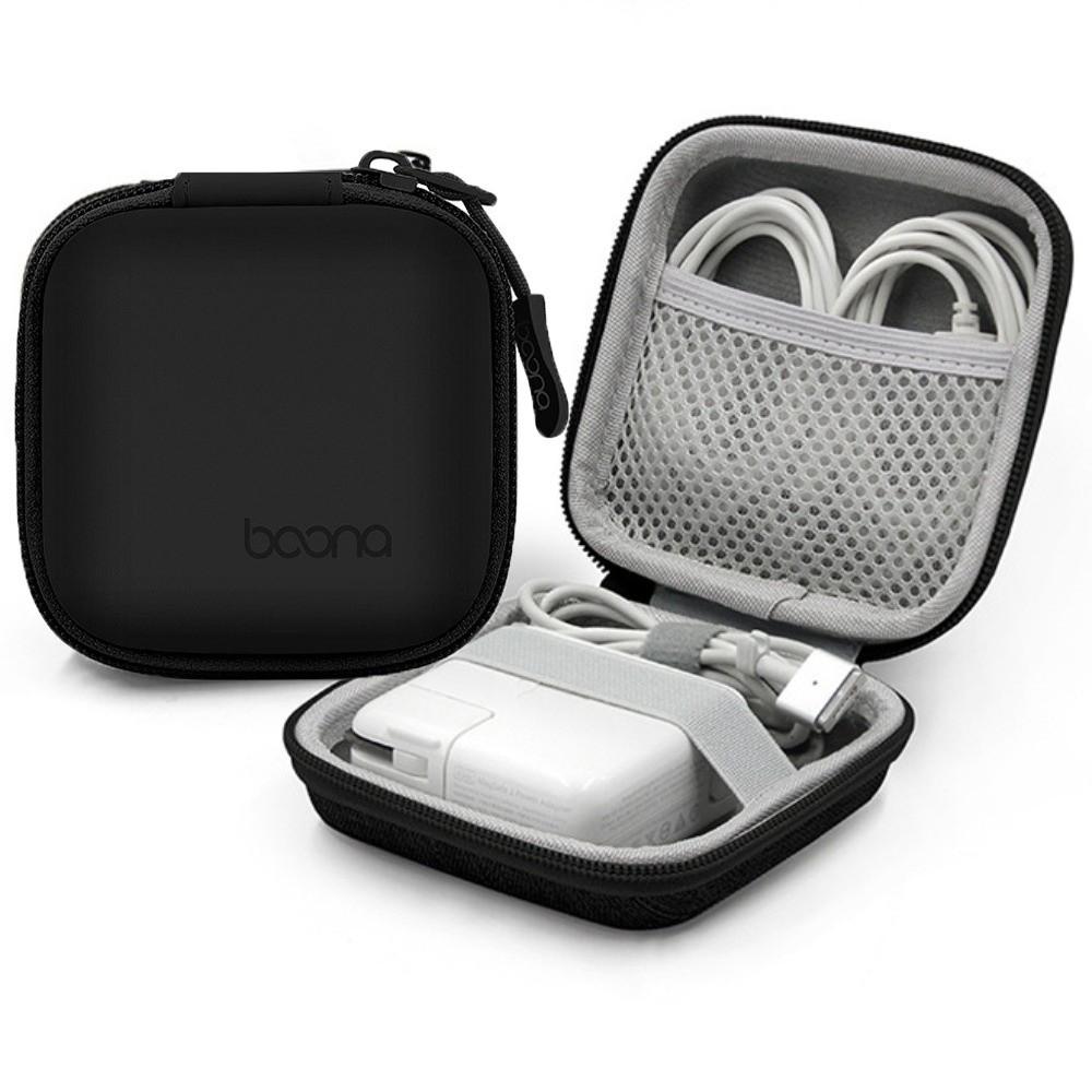 Hard Shell Digital Gadget Case Elastic Straps Earphone Storage Box  Data Cable Bag