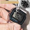 Dla Casio CASIO seria A168W zmodyfikowana stal nierdzewna metalowa mała sztabka złota srebrny blok koperta zegarka akcesoria do paska