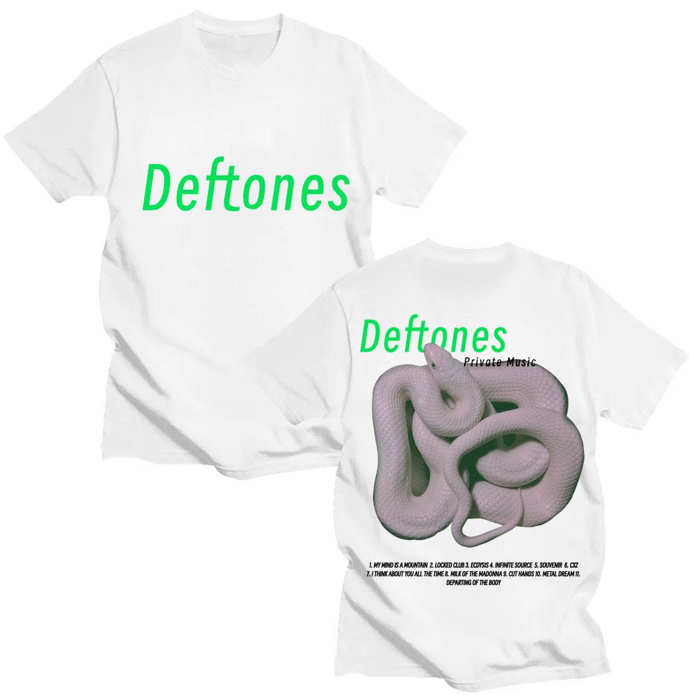 Hip Hop Rockband Deftones Privat Musikalbum T-shirt Orm 2025 Vintage Högkvalitativa T-shirts Män Kvinnor Bomull Oversized T-shirts