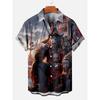 Vintage Gorilla Monster Men's Hawaiian shirts 3D Print Men's Summer Loose Beach Oversize Short-sleeved Top Men's Shirts For boy