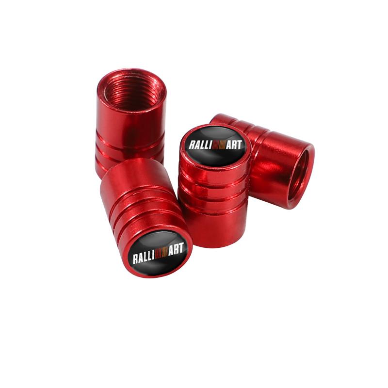 4Pcs Ralliart Aluminum Car Tire Wheel Valve Stem Cap For Mitsubishi ASX Lancer Pajero Outlander L200 EVO Galant Jinxuan