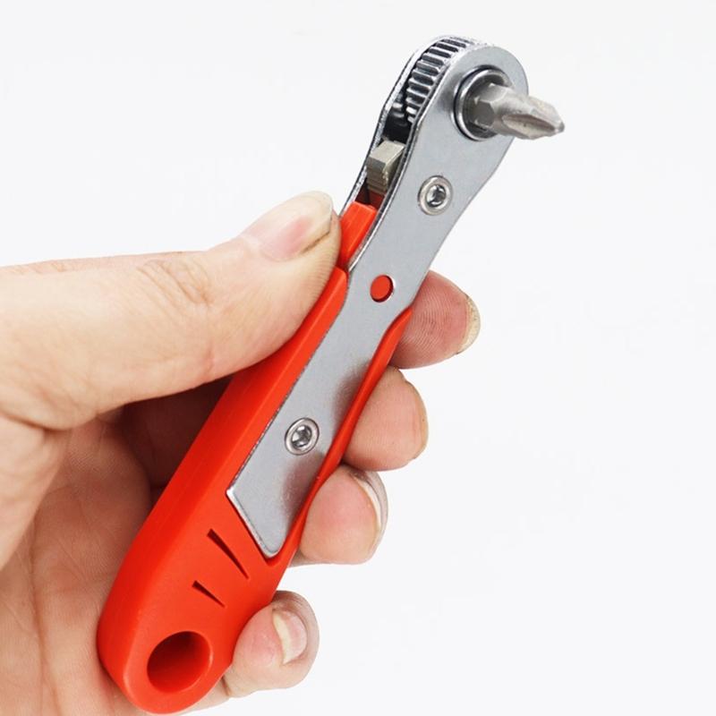 Compact 36 Tooth Ratchet Screwdriver Set with Magnetic Tip Ideal for Home DIY and Professional Repair Tasks