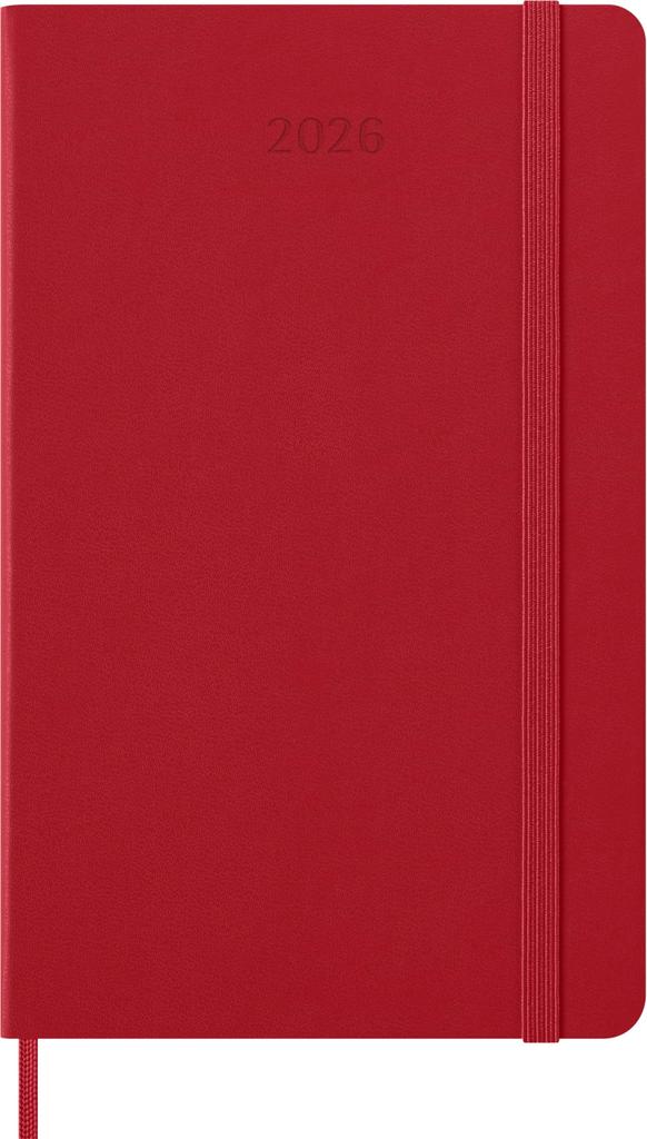 Moleskine 2026 January Weekly Large Size x Scarlet DHF212WN3Y26 Planner, Start, 12-Month Diary, (13cm 21cm), Hardcover, Red,