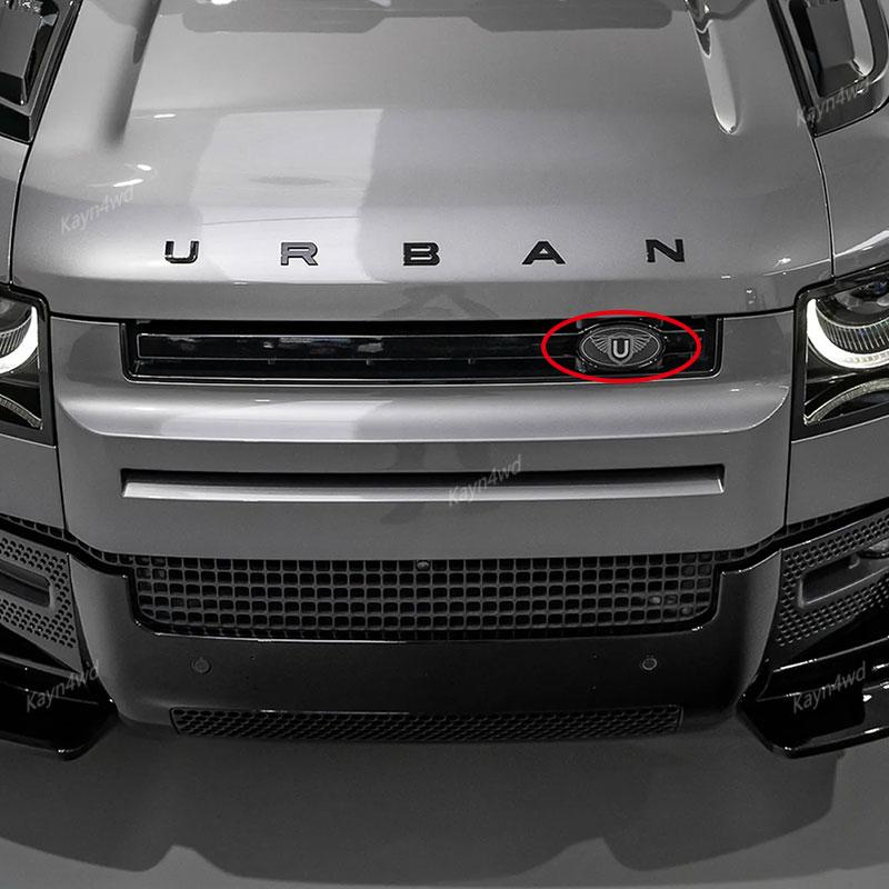 Off Road 4x4 Exterior Accessories 4Pcs Urban Logo Front Grille / Tailgate / Side Window Badge For 2020+ Land g Rover L663 Defender
