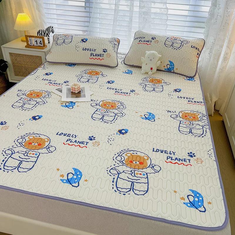 Summer Thailand Thickened Latex Cool Mat Three Piece Set, Washable, Fresh Ice Silk Air Conditioning Soft Mat Gift Wholesale