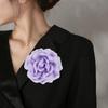 Elegant 3D Satin Flower Brooch - High-End Suit and Sweater Accessory, 10cm