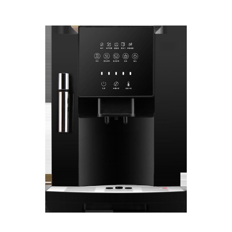 Compact Italian Touchscreen Coffee Machine with Milk Frother, Automatic Grinding & Steaming for Home or Office