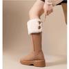 Wool version~ thick-soled snow boots women's 2025 winter new two-wear boots Northeast velvet thickened high cotton boots
