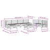 Vidaxl 8-Cz. Garden Furniture Set, Solid Larch Wood