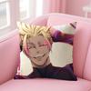 BBlue LockK Anime Cushion Cover Natural Linen Pillow Case DoubleSided Print Decorative Sofa Pillowcase Home Decor Gift