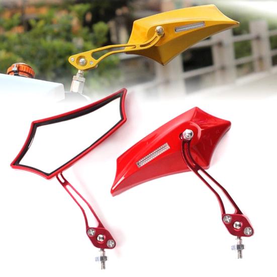 2 pçs universal motocicleta espelho liga de alumínio barra final espelhos retrovisores laterais