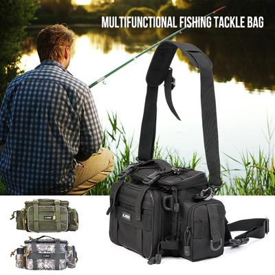 Multifunctional Fishing Tackle Bag Outdoor Sports Single Shoulder Bag Crossbody Bag Waist Pack