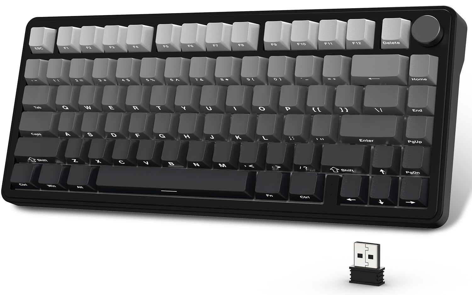 

ATTACK SHARK x AJAZZ X85 Gaming Keyboard, Mechanical Keyboard with Bluetooth, Wireless, White Jade Switches, Gasket Mount, Linear Side-Engraved PBT
