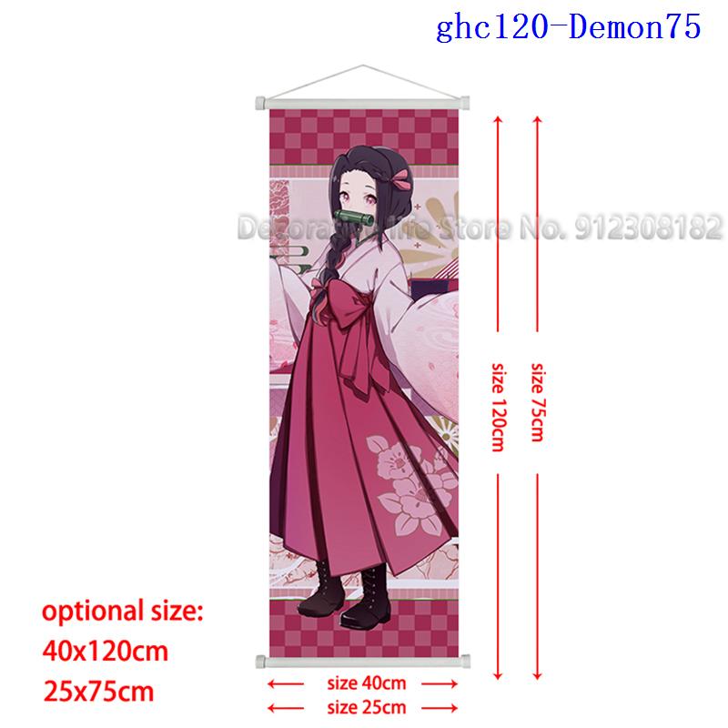 Demon Slayer Scroll Poster Kamado Tanjirou Canvas Painting Nezuko Classic Wall Art Pictures for Living Room Home Decoration