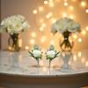 2 Pieces Artificial White Rose Boutonnieres - Elegant Fake Flowers Stay Pristine All Day, Secure Pins Included for Easy Attachment for Wedding