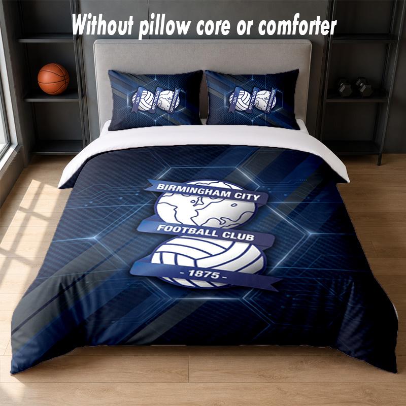 Birmingham City Design Bed Bedding Set 1 Duvet Cover + 2 Pillowcases Soft Breathable Household Bed Linens