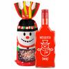 SET: WAVE BOTTLE WITH PRINT + CHRISTMAS BAG Gift Wrapping