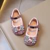 Mädchen Prinzessin Schuhe Frühling und Herbst Neu Strass Mode Schleife Baby Mädchen Kristallschuhe Weiche Sohle Elsa Einzelne Schuhe