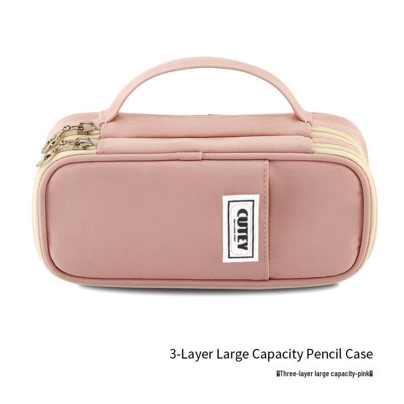 

Canvas Pencil Case: Large Capacity, Ideal for Junior High Students (Boys & Girls)