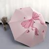 1pc Pink Bow with Hearts Umbrella with Plastic Handle,Vibrant Cartoon Pattern,Multi-functional UmbrellaPT108