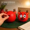 DIY Face Changing Toy 1/5Pcs Christmas Stress Relief Toy, Reindeer Snowman Ball with Balls Detachable Expression Accessory, Soft Squeeze Sensory Party