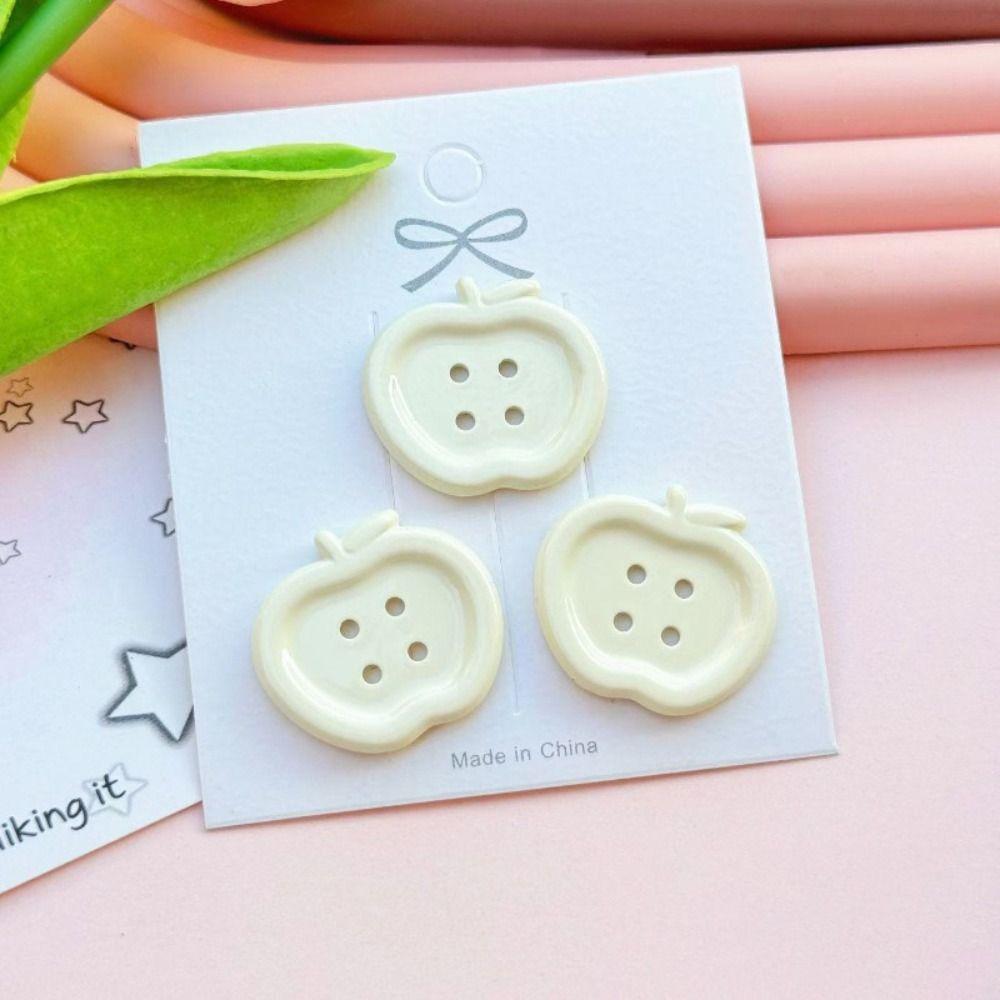 50 PCS New Resin Buttons Vintage Floral Garment Ornaments Cute DIY Doll Accessory