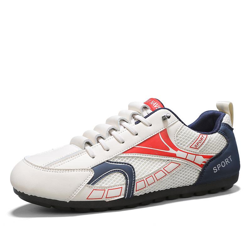 Men's shoes 2025 spring new mesh breathable soft sole one-pedal casual shoes men's wear-resistant sports Forrest Gump tide shoes