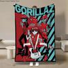 Wirtualny Zespół Rockowy Anime G-Gorillaz Miękkie Kocyki, Koc Grzewczy Komfortowy Koc na Piknik Łóżka Kanapę Domowy Sypialnia