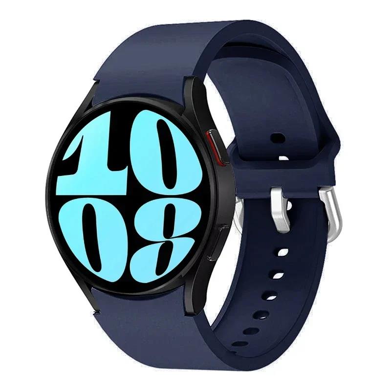 Silicone Strap For Samsung Galaxy Watch 7/6/5/4 40mm 44mm 5 Pro Original Bracelet No Gap Galaxy Watch 6 4 Classic 47mm 43mm Band 3