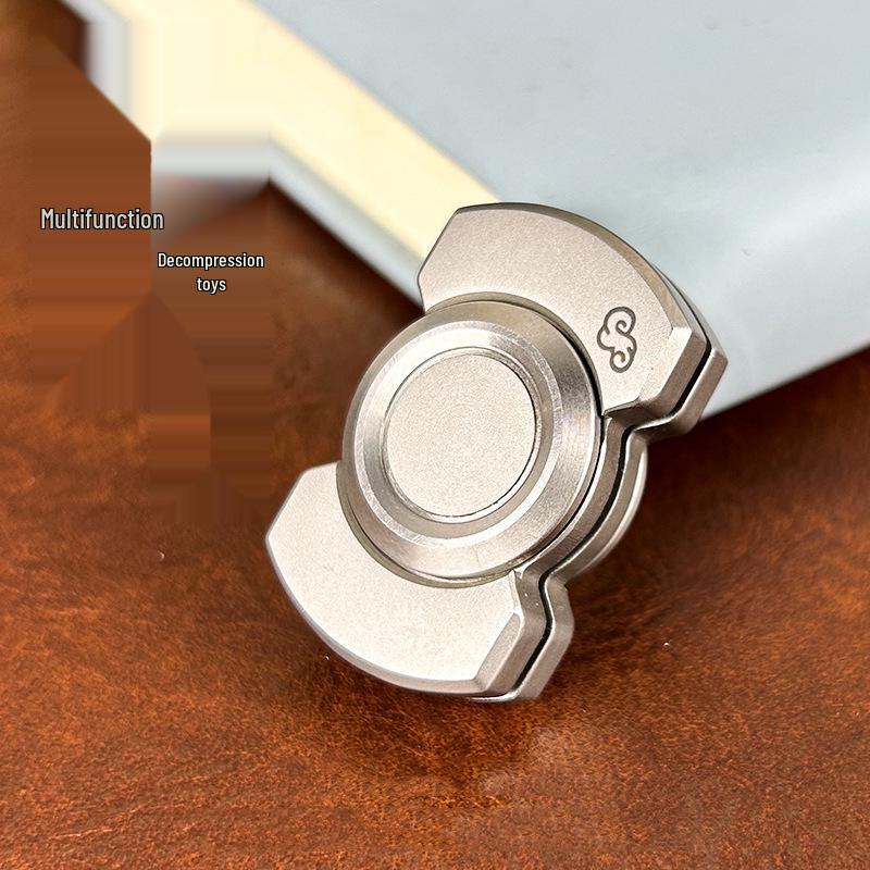 Stainless Steel Triple Cube Spinner EDC Toy Coin Clicker Decompression Tool