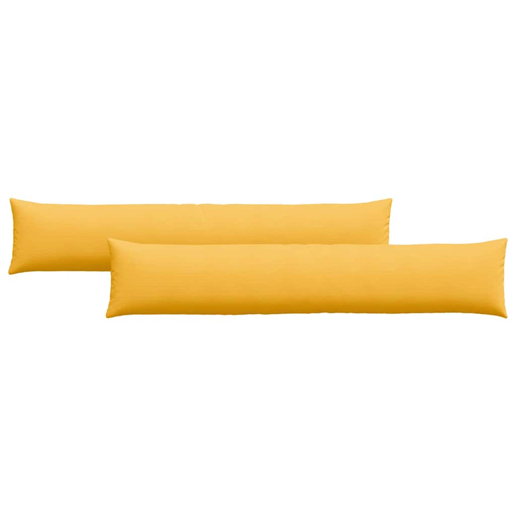 Sofa Cushions 2 Pieces Light Yellow 200 x 40 cm Cord Fabric