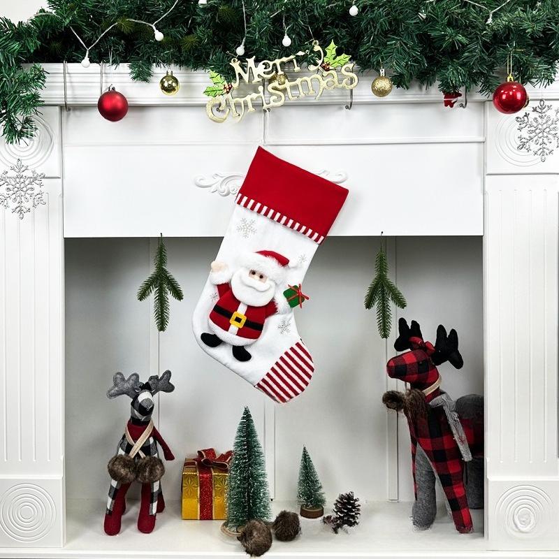 Christmas Socks Gift Bag Christmas Tree Ornaments Snowman Christmas Tree Pendant