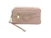 Women's Genuine Leather Long Wallet with Double Zipper and Phone Holder