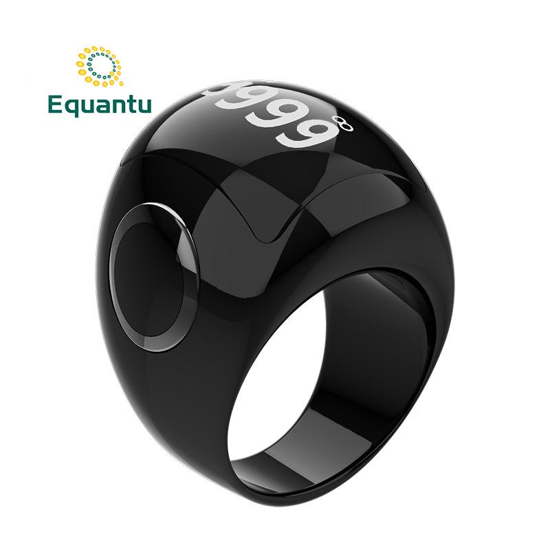 Equantu Smart Counting Alarm Clock Ring - Ceramic, Zinc Alloy, Plastic Counter