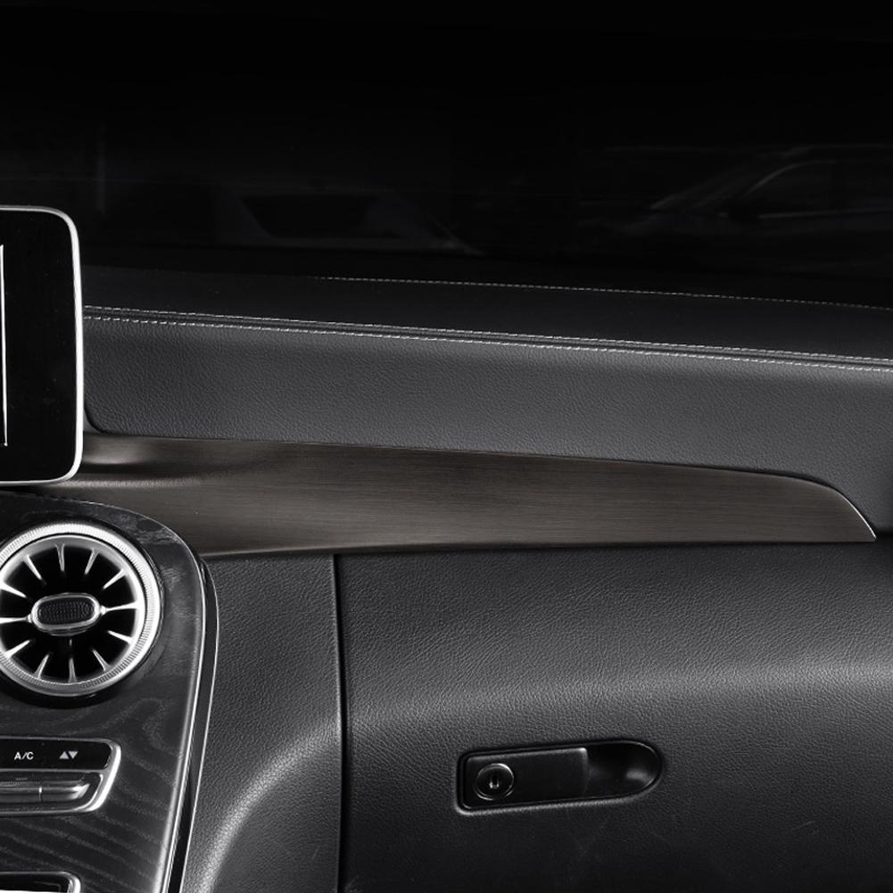 2 Stücke Auto Carbon Fiber Texture Mittelkonsole Armaturenbrett Panel Schutzhülle Abdeckung Trim Für Mercedes Benz 15-21 C W205 16-21 GLC X25