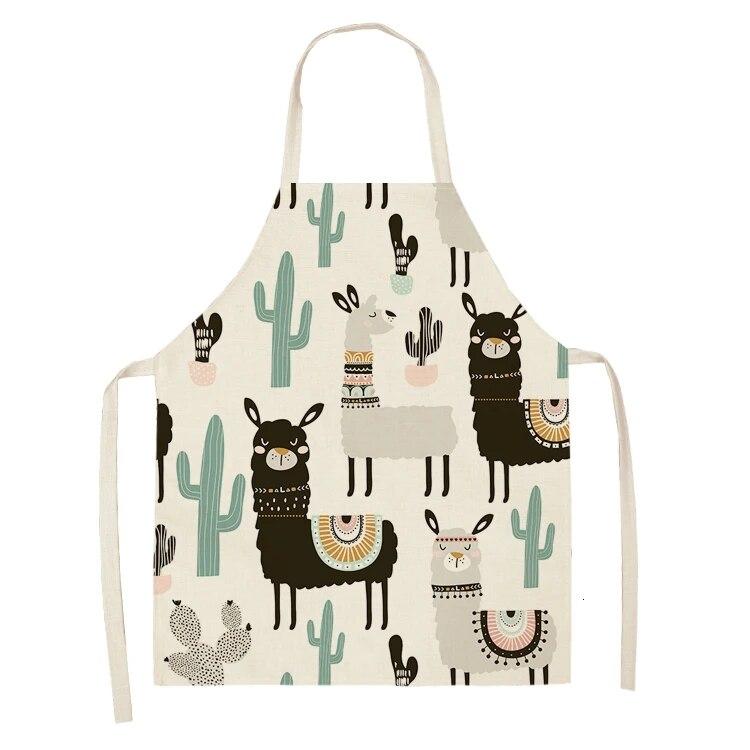 1psc Camel Sheep Stone Print Linen Cloth Without a Dincapon Kitchen Apron In the Kitchen Kitchen Apron Apron Kitchen Apron
