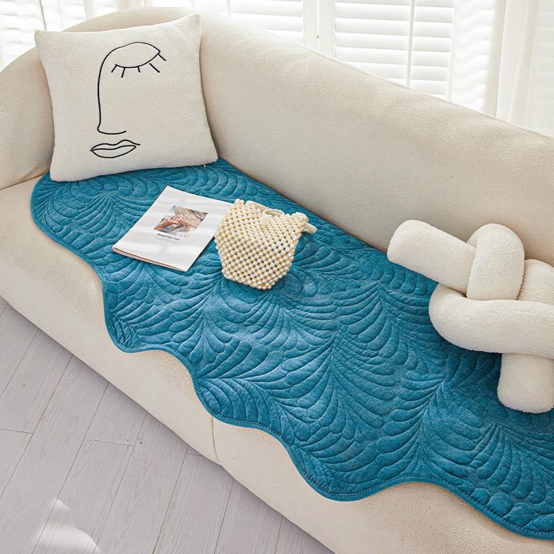 Chenille Leaves Printed Sofa Cover Pet Kids Sofa Mat Thicken Non-slip Couch Slipcover Universal Sofa Towel for Living Room Home